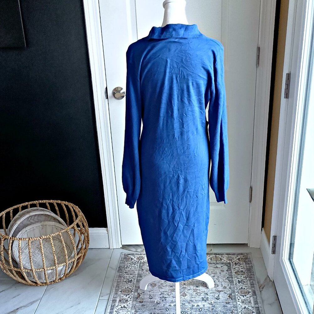 NWOT NINA LEONARD JOHNNY COLLAR SWEATER DRESS - Picture 5 of 5